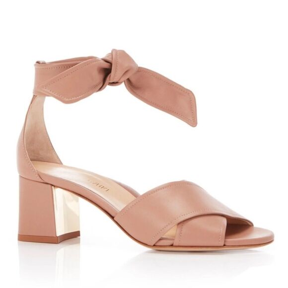 Marion Parke Bella Ankle Tie Tan Leather Heels - Picture 1 of 10